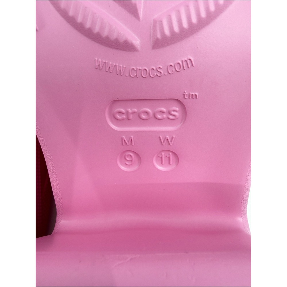 Crocs Siren Clog Women Size 11 Pink Puffy Bow Platform Heel Slip On Shoes - Picture 11 of 12